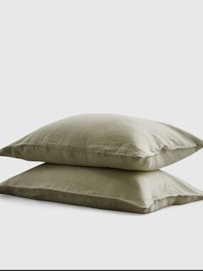 QUINCE European Linen Pillowcase Set Standard Willowleaf 7714